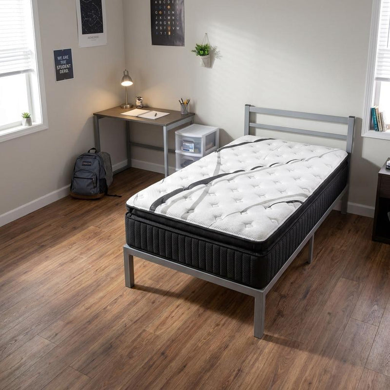 Graphite And Titanium Infused Gel Memory Foam Ultra Plush Hybrid Mattress - Twin Long