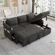 Load image into Gallery viewer, Convertible L Shaped Sofa Couch With Storage, Cup Holders, USB Ports

