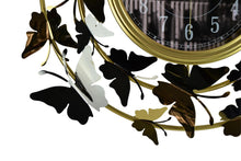 Load image into Gallery viewer, Silent Analog Butterfly Round Wall Clock - Gold / Silver / Black
