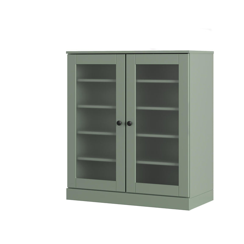 Twenty Pair Solid Woodshoe Storage Cabinet (752379) - Sage