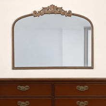 Load image into Gallery viewer, 31" Arch Iron Framed Accent Mirror - Gold
