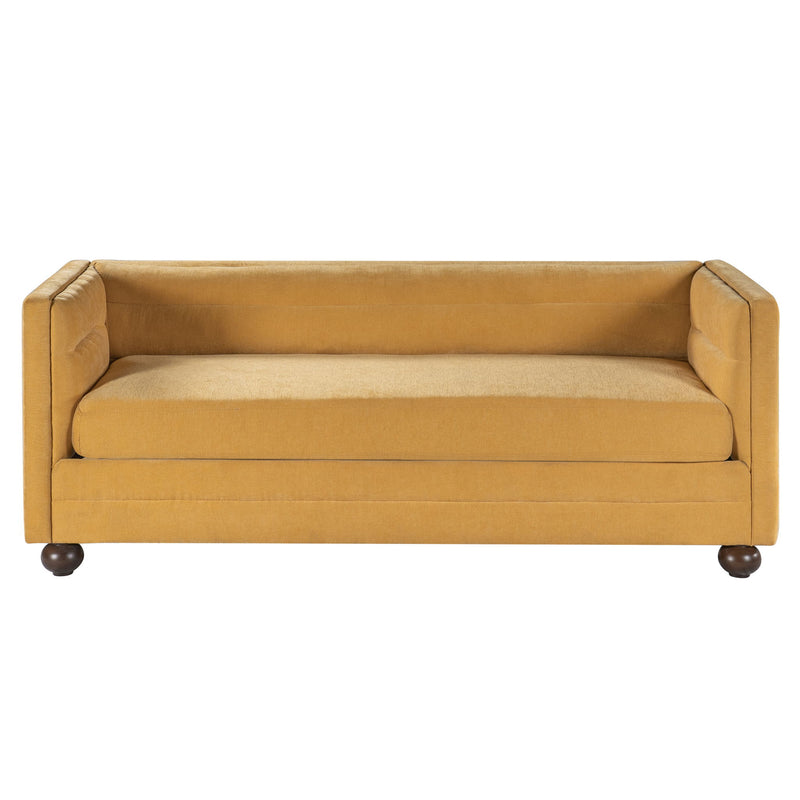 3 Seater Sofa Upholstery With Square Arms, Living Room Couch