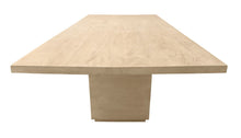 Load image into Gallery viewer, 108" Solid Wood Pedestal Base Dining Table - Brown / Natural
