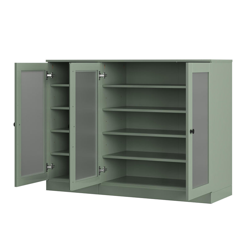 Solid Woodshoe Storage Cabinet (756037) - Sage