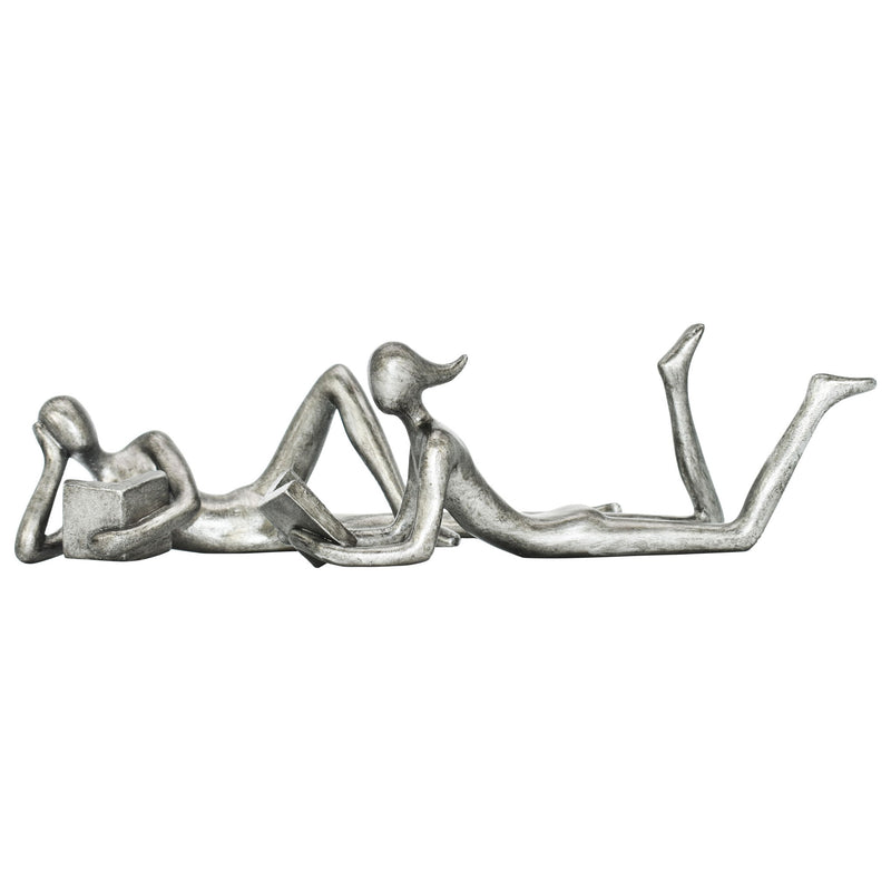 People Tabletop Sculpture (Set of 2) - Pewter