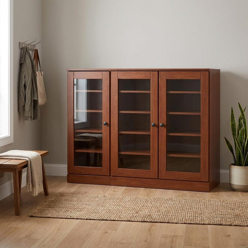 Solid Woodshoe Storage Cabinet (756018) - Coffee