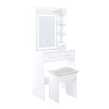Load image into Gallery viewer, Small Makeup Vanity Desk With Adjustable LED Lights
