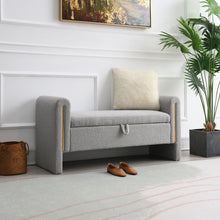 Load image into Gallery viewer, Modern Teddy Upholstered Large Bed End Bench With Arms And Storage
