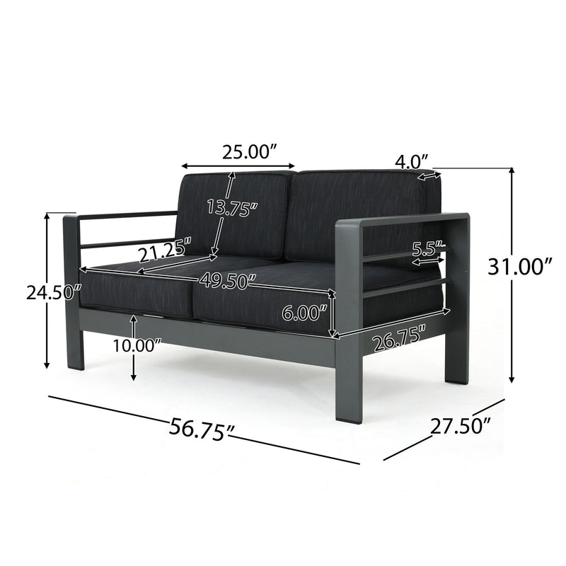 Cape Coral - Loveseat - Gray