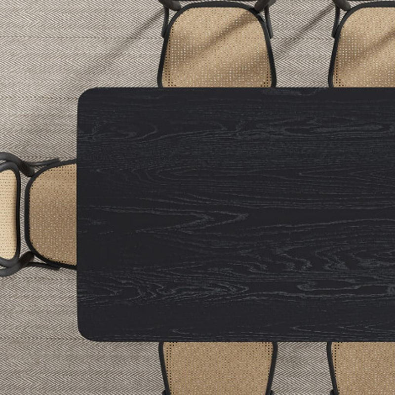 Solid Wood Rectangular Bar Table - Black