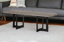 Load image into Gallery viewer, Modern Concrete Steel Coffee Table - Dark Gray And Black
