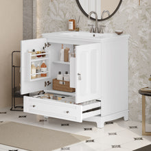 Load image into Gallery viewer, Bathroom Vanity With Sink, Cabinet With Adjustable Shelf And Drawer Divider
