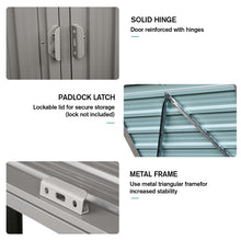 Load image into Gallery viewer, Garbage Bin Shed Stores 2 Trash Cans Metal Outdoor Bin Shed For Garbage Storage, Stainless Galvanized Steel, Bin Shed For Garden Yard Lawn

