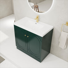 Load image into Gallery viewer, Contemporary Freestanding Bathroom Vanity With Resin Sink &amp; Soft-Close Cabinet Doors
