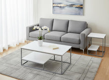 Load image into Gallery viewer, Metal Coffee Table With Shelf (Set of 3) - White And Silver
