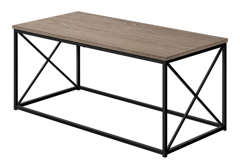41" Metal Coffee Table - Taupe And Black