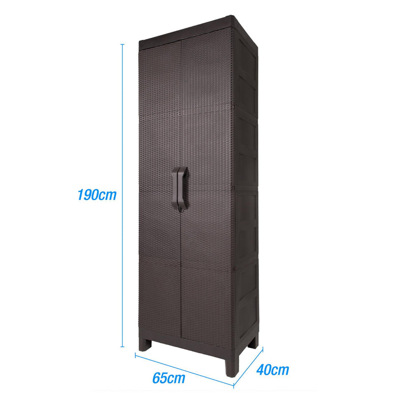 Plastic Square Accent Cabinet With Two Doors (738474) - Espresso