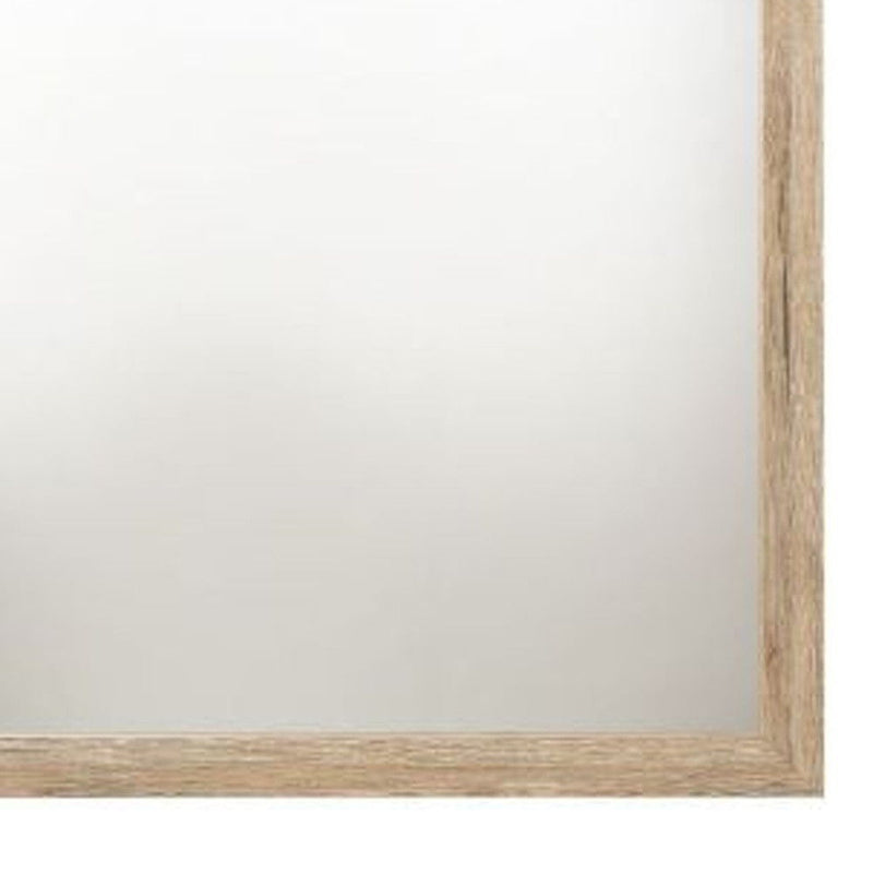 40" Square Framed Accent Mirror - Natural