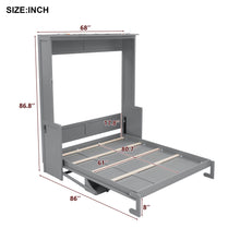 Load image into Gallery viewer, Murphy Bed With Desk, LED Lights And USB Charging Station
