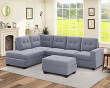 Load image into Gallery viewer, Orisfur. Modern Sectional Sofa with Reversible Chaise, L Shaped Couch Set with Storage Ottoman and Two Cup Holders for Living Room
