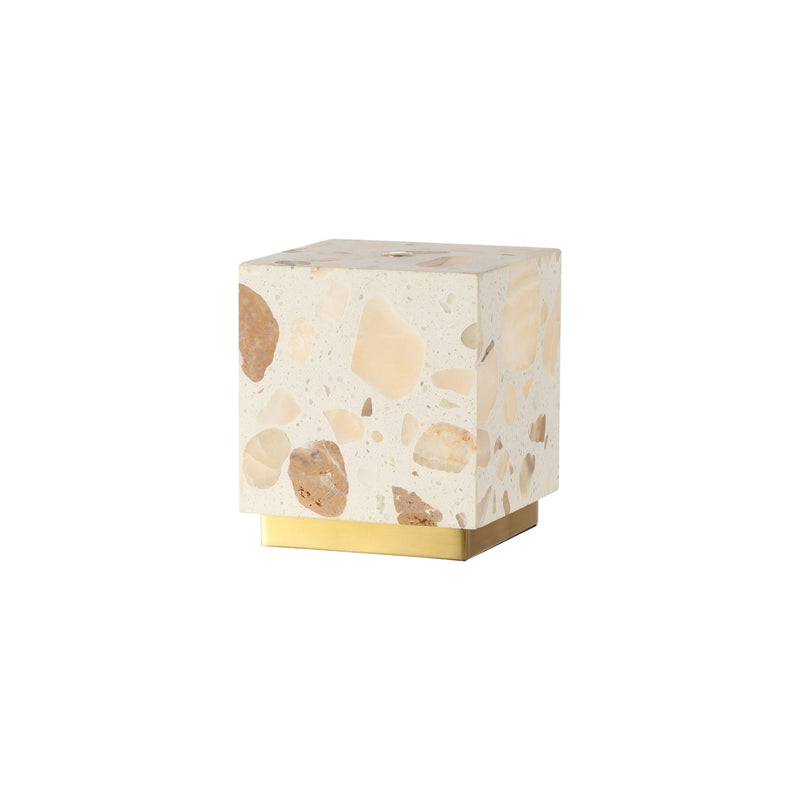 Square USB Table Lamps With Square Shades (Set of 2) - Ivory