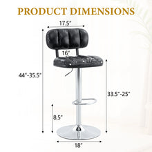 Load image into Gallery viewer, Adjustable Height Bar Stools With Footrest For Kitchen Island (Set of 2)
