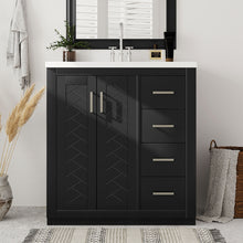 Load image into Gallery viewer, Bathroom Vanity With Sink, Storage Cabinet, Freestanding Set With 3 Drawers &amp; Soft Closing Doors
