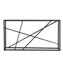 Load image into Gallery viewer, Faux Marble Frame Console Table - White / Black
