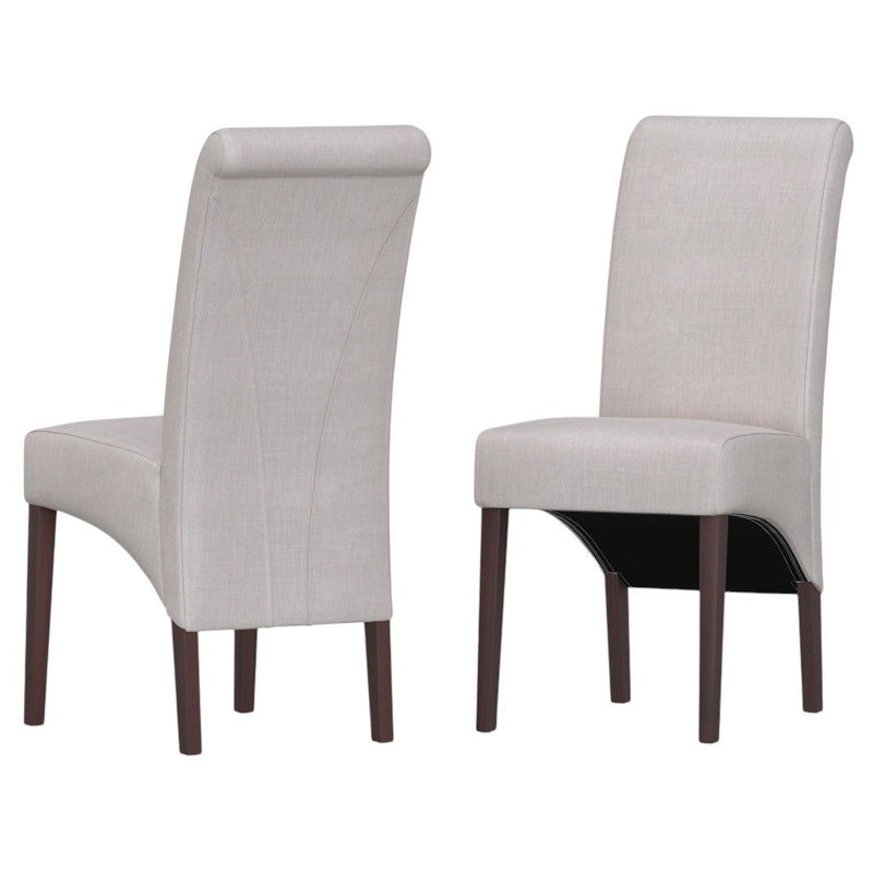 Wood Dining Parsons Chairs (Set of 2) - Beige / Brown