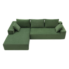 Load image into Gallery viewer, [VIDEO provided] [New] 109*68&quot; Modular Sectional Living Room Sofa Set, Modern Minimalist Style Couch, Upholstered Sleeper Sofa for Living Room, Bedroom, Salon, 2 PC Free Combination, L-Shape, Green
