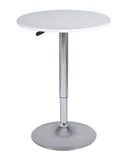 Load image into Gallery viewer, 24" Rounded Wood And Iron Bar Table - White And Silver

