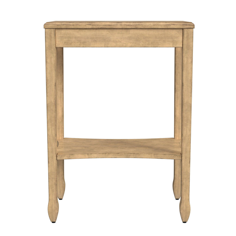 Manufactured Wood Rectangular End Table With Shelf - Beige