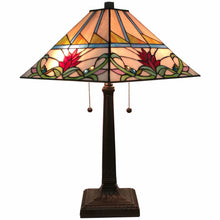 Load image into Gallery viewer, 22" Metal Two Light Candlestick Table Lamp With White Empire Shade - Dark Brown
