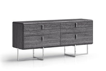 Load image into Gallery viewer, 70" Wood Four Drawer Double Dresser - Gray
