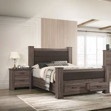 Load image into Gallery viewer, Upholstered Bed With Footboard Drawers
