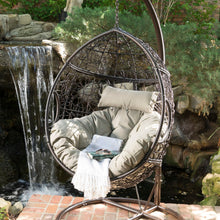 Load image into Gallery viewer, Kylie - Boho Style Hanging Basket Chair Rattan With Water Resistant Cushions
