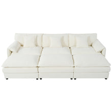 Load image into Gallery viewer, Modern Comfy Deep Seat Modular Sectional Sofa Cloud Couch With Ottoman
