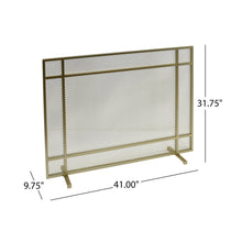 Load image into Gallery viewer, Elegant Iron Fire Screen For Fireplace Protection
