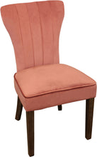 Load image into Gallery viewer, Upholstered Velvet Dining Parsons Chairs (Set of 2) - Blush / Brown
