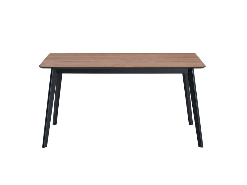 59" Wood Dining Table - Walnut / Black