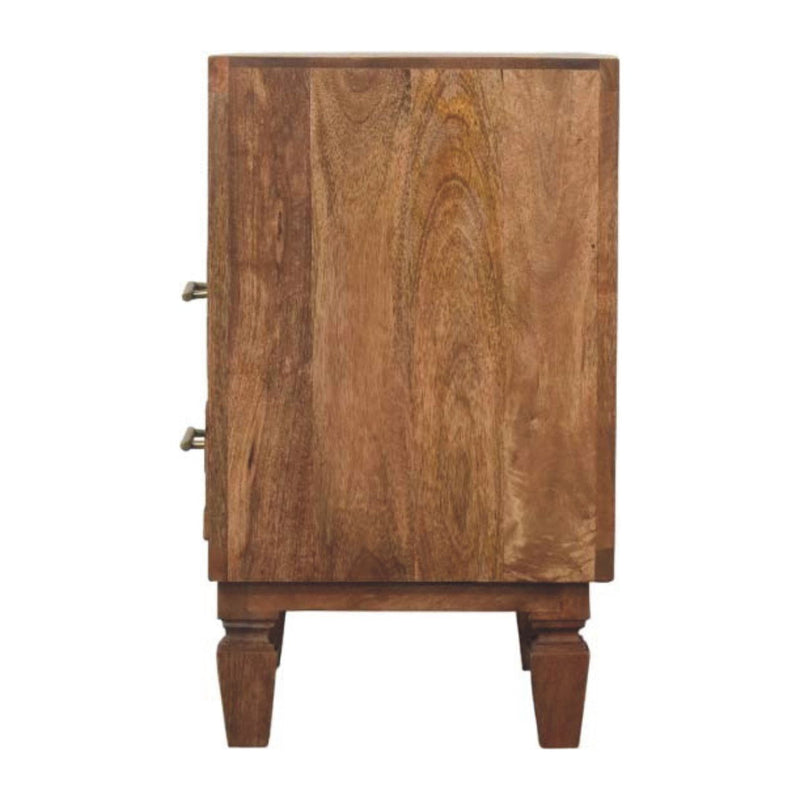 24" Wood 2 Drawer Nightstand - Brown