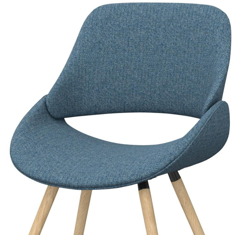 Wood Dining Parsons Chair - Blue / Brown