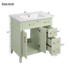 Load image into Gallery viewer, Modern Bathroom Vanity With Ceramic Sink, Soft Close Storage Cabinet
