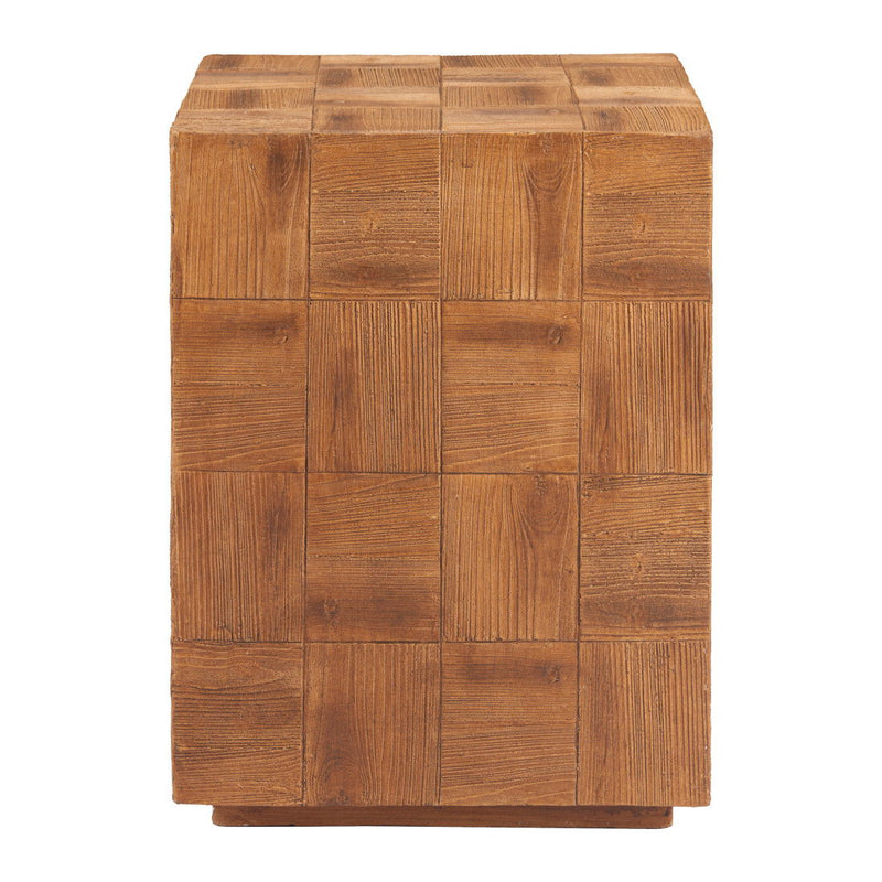 Modern Metal End Table - Natural