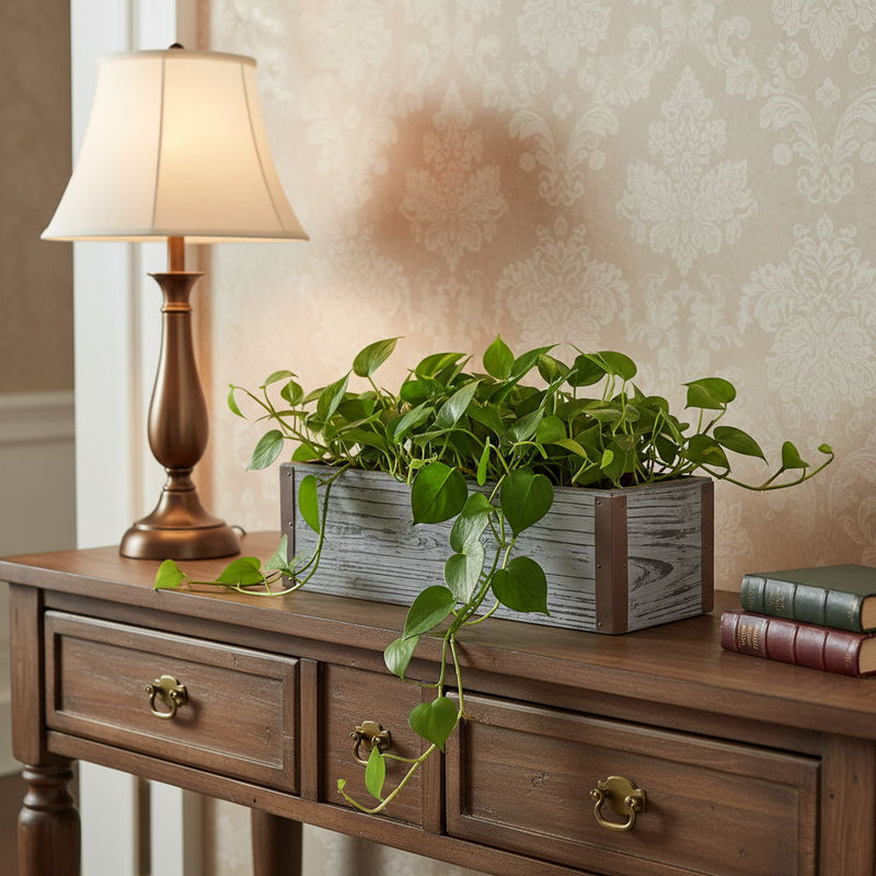 Rectangular Planter Box (638079) - Gray