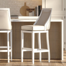 Load image into Gallery viewer, Modern Swivel Stool With Tall Back
