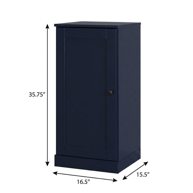 Ten Pair Solid Woodshoe Storage Cabinet (752121) - Navy Blue