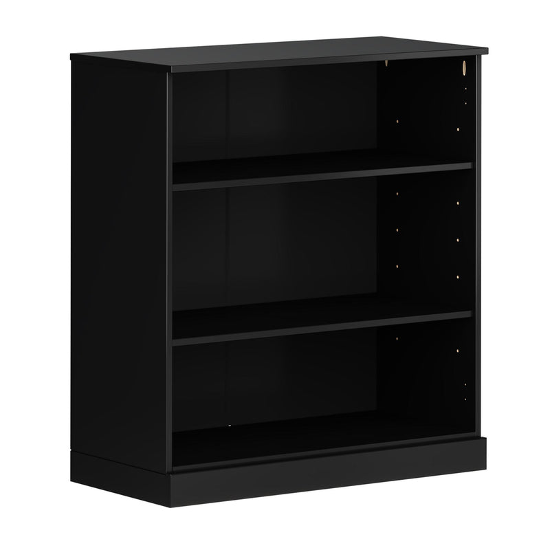 Adjustable Three Tier Library Bookcase - Black