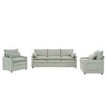 Load image into Gallery viewer, Modern Sofa Set With Double Layer Cushion And Side Storage Pockets
