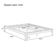 Load image into Gallery viewer, Solid Dry Bamboo Platform Bed Frame, With Slat Support
